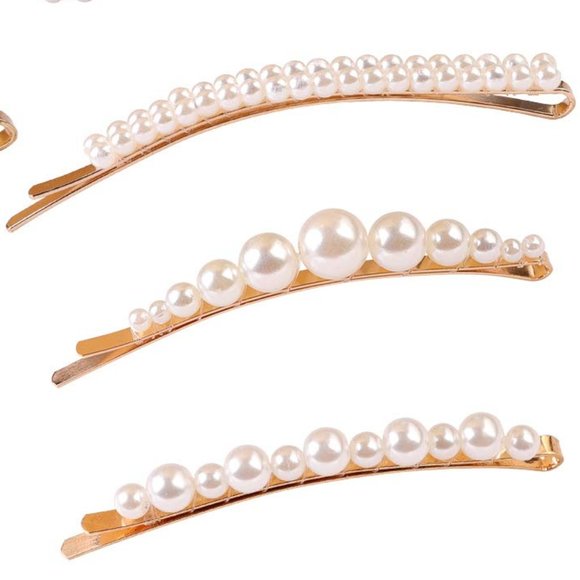 ⬇️ 6 Pcs Brandy Melville Pearl Hair Clips Hairpins - Picture 4 of 5